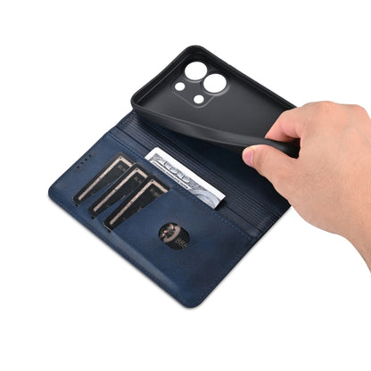 For Xiaomi Redmi Note 13 4G AZNS Magnetic Calf Texture Flip Leather Phone Case(Dark Blue) - Xiaomi Cases by AZNS | Online Shopping UK | buy2fix