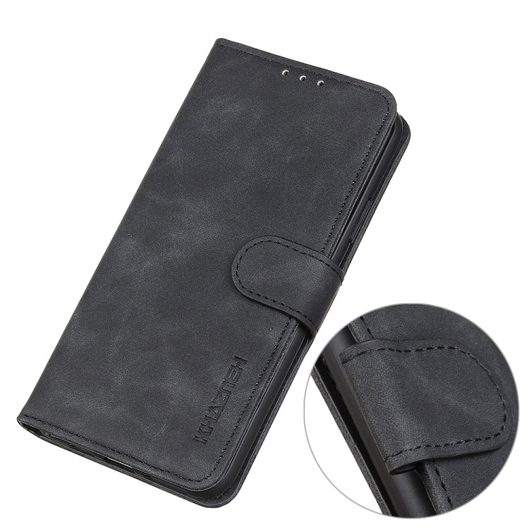 For iPhone 16 Pro Max KHAZNEH Retro Texture Leather Phone Case(Black) by buy2fix