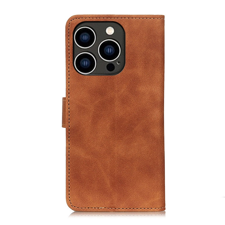 For iPhone 16 Pro Max KHAZNEH Retro Texture Leather Phone Case(Brown) by buy2fix