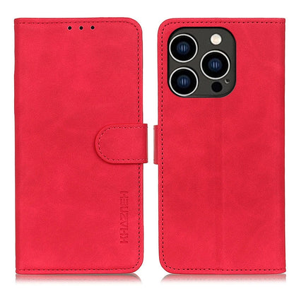 For iPhone 16 Pro Max KHAZNEH Retro Texture Leather Phone Case(Red) by buy2fix