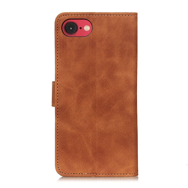 For iPhone 16e KHAZNEH Retro Texture Leather Phone Case(Brown) by buy2fix