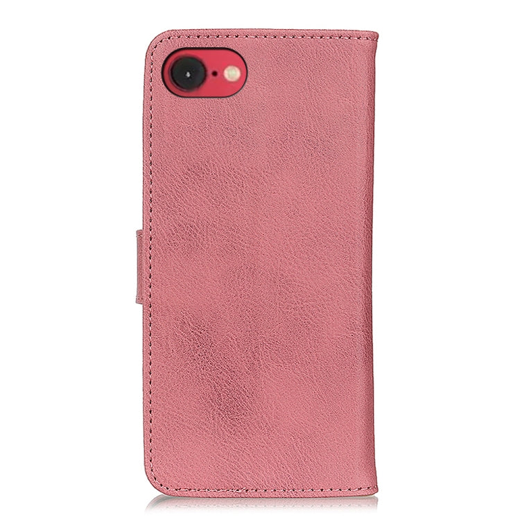 For iPhone 16e KHAZNEH Cowhide Texture Horizontal Flip Leather Phone Case(Pink) by buy2fix