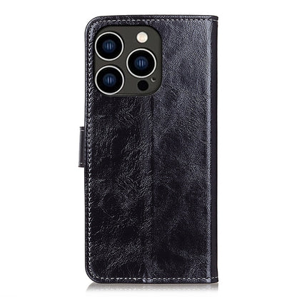 For iPhone 16 Pro Max Retro Crazy Horse Texture Horizontal Flip Leather Phone Case(Black) by buy2fix