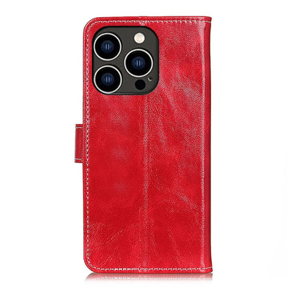 For iPhone 16 Pro Max Retro Crazy Horse Texture Horizontal Flip Leather Phone Case(Red) by buy2fix
