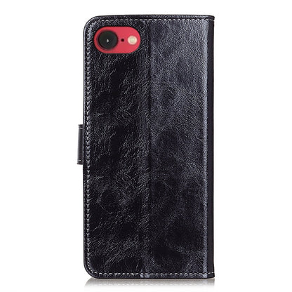 For iPhone 16e Retro Crazy Horse Texture Horizontal Flip Leather Phone Case(Black) by buy2fix