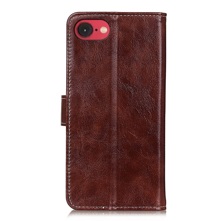For iPhone 16e Retro Crazy Horse Texture Horizontal Flip Leather Phone Case(Brown) by buy2fix