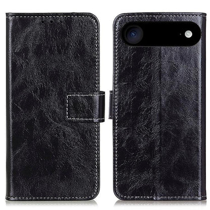 For iPhone Air Retro Crazy Horse Texture Horizontal Flip Leather Phone Case(Black) - iPhone Air Cases by buy2fix | Online Shopping UK | buy2fix