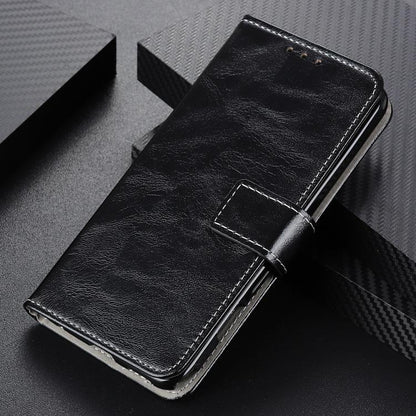 For iPhone Air Retro Crazy Horse Texture Horizontal Flip Leather Phone Case(Black) - iPhone Air Cases by buy2fix | Online Shopping UK | buy2fix