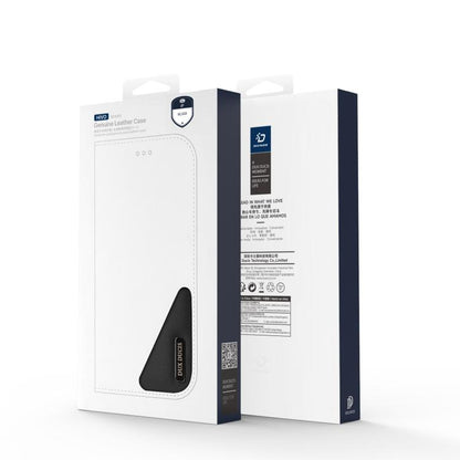 For iPhone 16e DUX DUCIS Hivo Series Cowhide + PU + TPU Flip Phone Case(Black) - iPhone 16e Cases by DUX DUCIS | Online Shopping UK | buy2fix