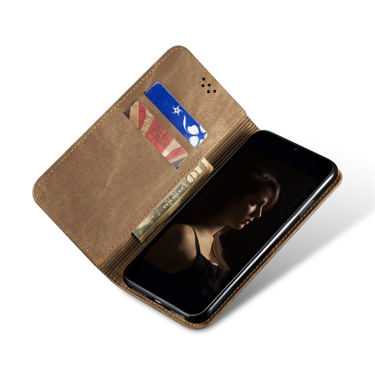 For vivo X100 Denim Texture Flip Leather Phone Case(Khaki) - vivo Cases by imak | Online Shopping UK | buy2fix