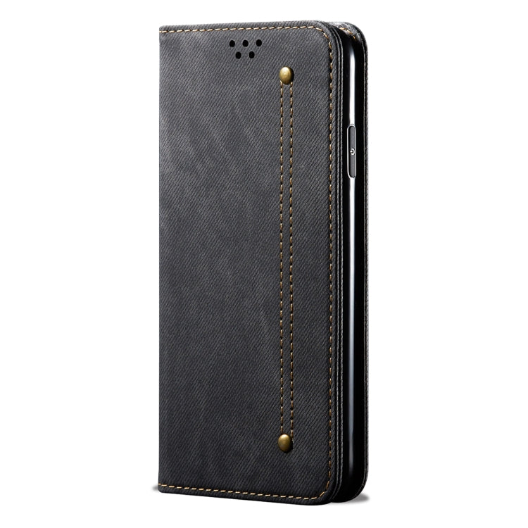For vivo X100 Denim Texture Flip Leather Phone Case(Black) - vivo Cases by imak | Online Shopping UK | buy2fix