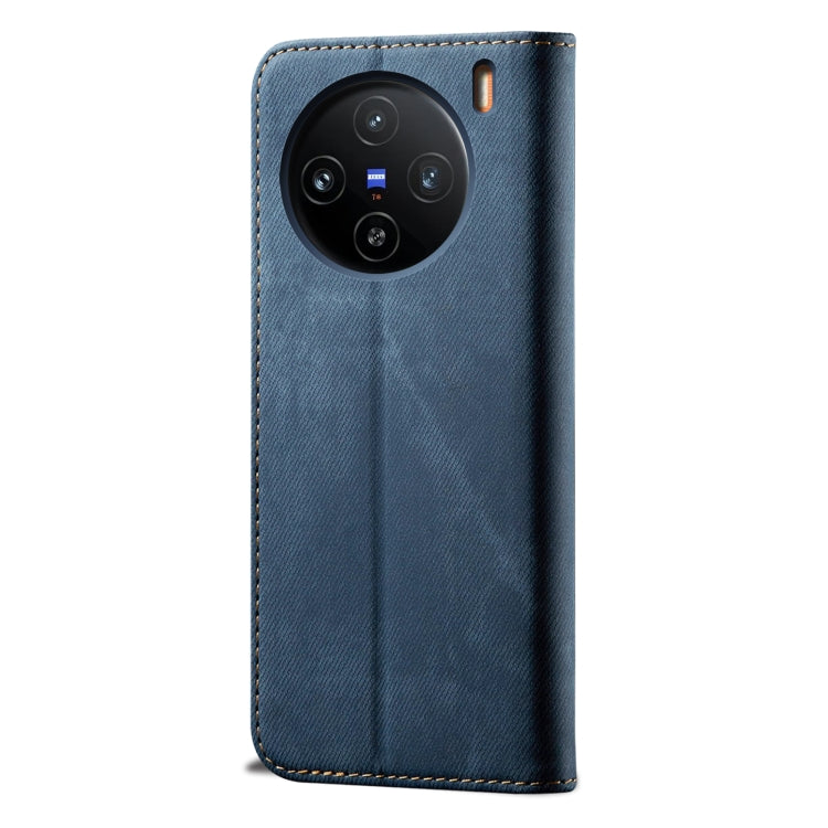 For vivo X100 Denim Texture Flip Leather Phone Case(Blue) - vivo Cases by imak | Online Shopping UK | buy2fix