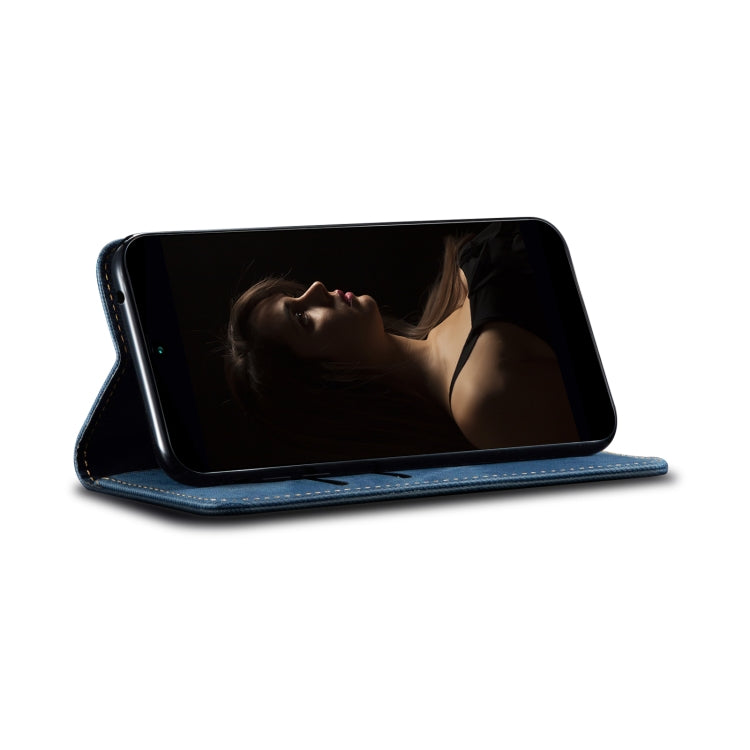 For vivo X100 Denim Texture Flip Leather Phone Case(Blue) - vivo Cases by imak | Online Shopping UK | buy2fix