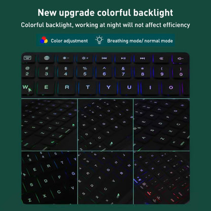 For iPad 10.2 2021 / 2020 / 2019 Integrated Bluetooth Keyboard Leather Case with Backlight & Touchpad(Black) - Universal by buy2fix | Online Shopping UK | buy2fix