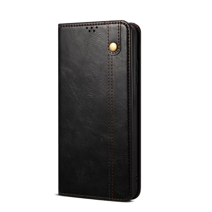 For vivo X100 Oil Wax Crazy Horse Texture Leather Phone Case(Black) - vivo Cases by imak | Online Shopping UK | buy2fix