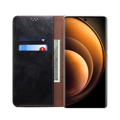 For vivo X100 Oil Wax Crazy Horse Texture Leather Phone Case(Black) - vivo Cases by imak | Online Shopping UK | buy2fix