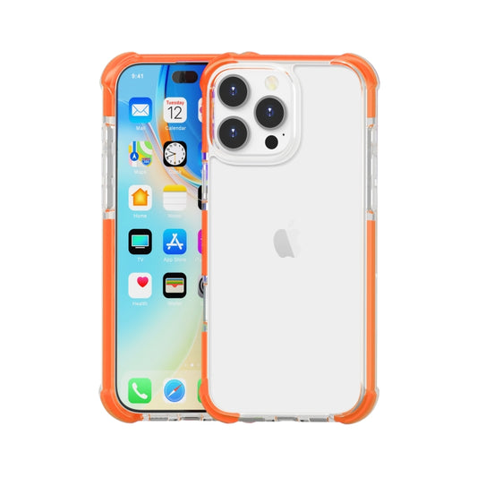 For iPhone 16 Pro Max Four-corner Shockproof TPU Hybrid Acrylic Phone Case(Orange) by buy2fix