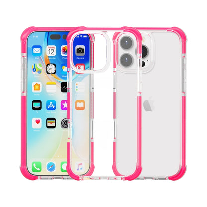 For iPhone 16 Pro Max Four-corner Shockproof TPU Hybrid Acrylic Phone Case(Pink) by buy2fix