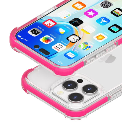 For iPhone 16 Pro Max Four-corner Shockproof TPU Hybrid Acrylic Phone Case(Pink) by buy2fix
