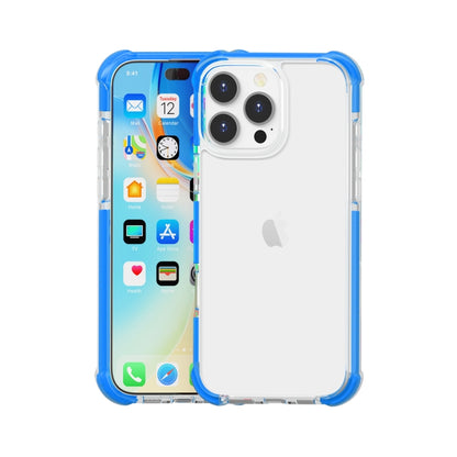 For iPhone 16 Pro Max Four-corner Shockproof TPU Hybrid Acrylic Phone Case(Blue) by buy2fix