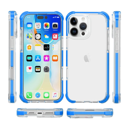 For iPhone 16 Pro Max Four-corner Shockproof TPU Hybrid Acrylic Phone Case(Blue) by buy2fix