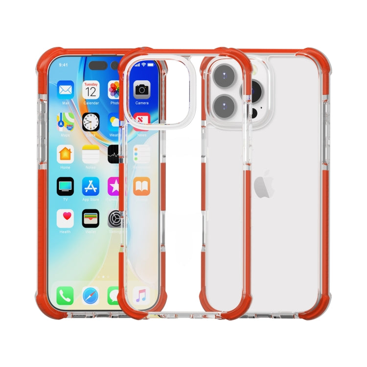 For iPhone 16 Pro Max Four-corner Shockproof TPU Hybrid Acrylic Phone Case(Red) by buy2fix