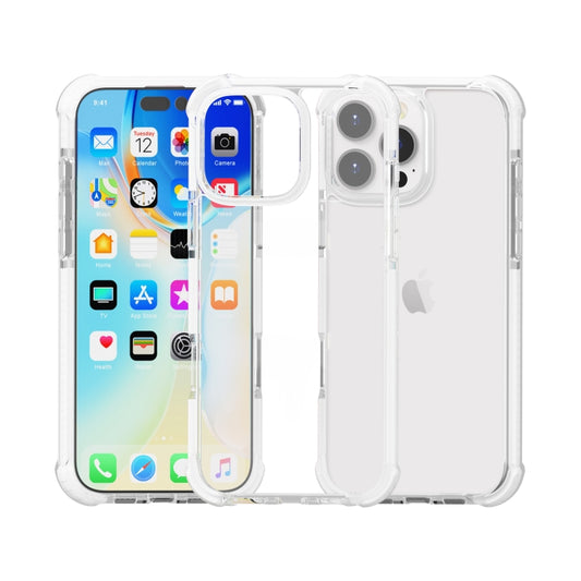 For iPhone 16 Pro Max Four-corner Shockproof TPU Hybrid Acrylic Phone Case(Transparent) by buy2fix