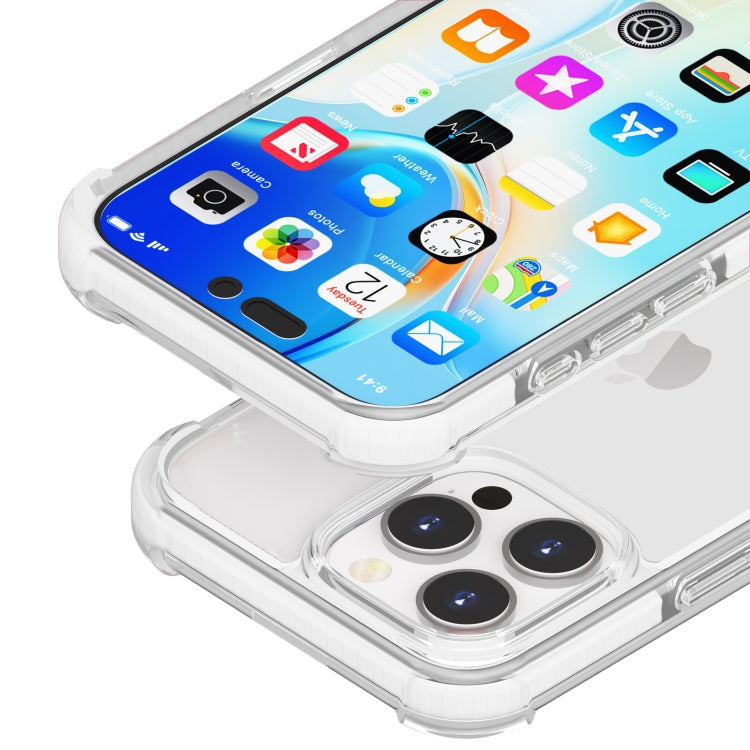 For iPhone 16 Pro Max Four-corner Shockproof TPU Hybrid Acrylic Phone Case(Transparent) by buy2fix