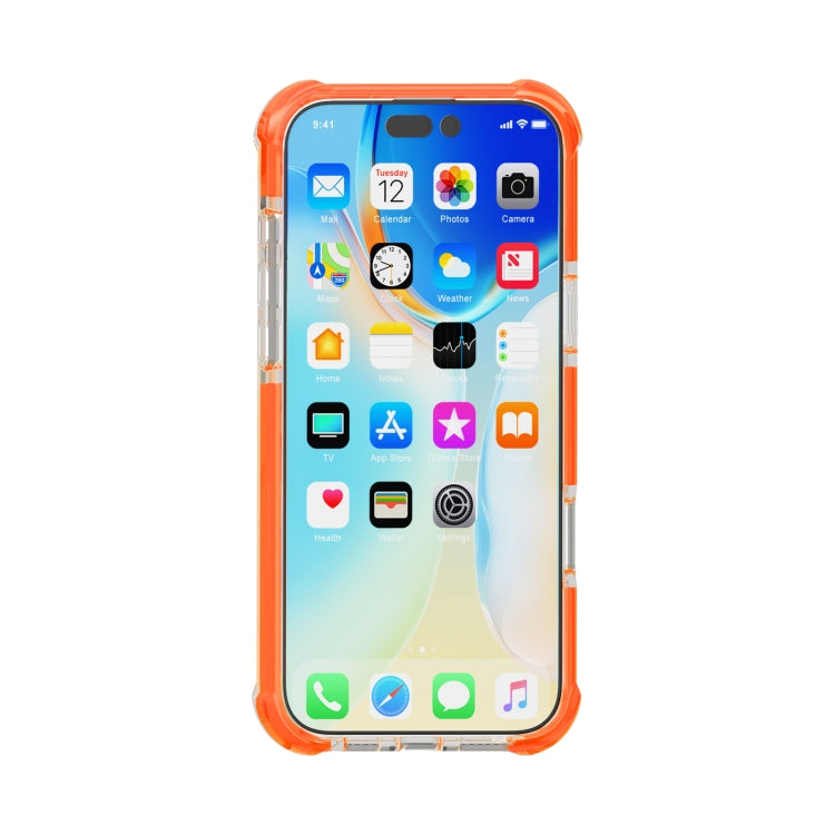 For iPhone 16 Pro Four-corner Shockproof TPU Hybrid Acrylic Phone Case(Orange) by buy2fix