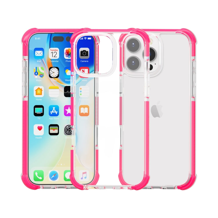 For iPhone 16 Pro Four-corner Shockproof TPU Hybrid Acrylic Phone Case(Pink) by buy2fix