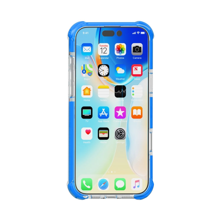 For iPhone 16 Pro Four-corner Shockproof TPU Hybrid Acrylic Phone Case(Blue) by buy2fix