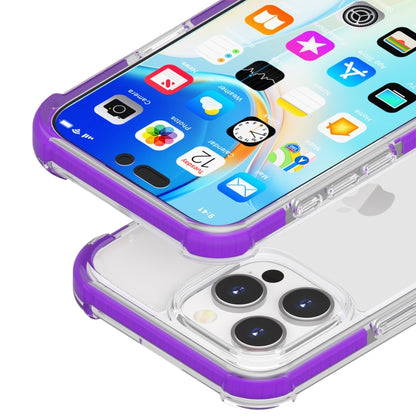 For iPhone 16 Pro Four-corner Shockproof TPU Hybrid Acrylic Phone Case(Purple) by buy2fix