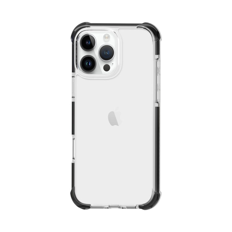 For iPhone 16 Pro Four-corner Shockproof TPU Hybrid Acrylic Phone Case(Black + Transparent) by buy2fix