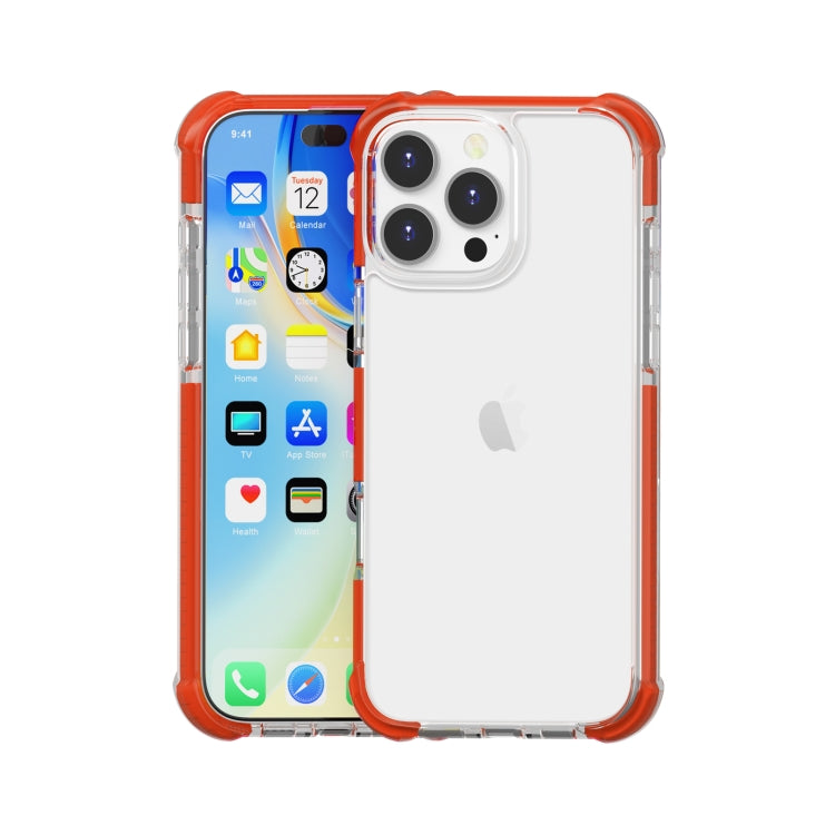 For iPhone 16 Pro Four-corner Shockproof TPU Hybrid Acrylic Phone Case(Red) by buy2fix