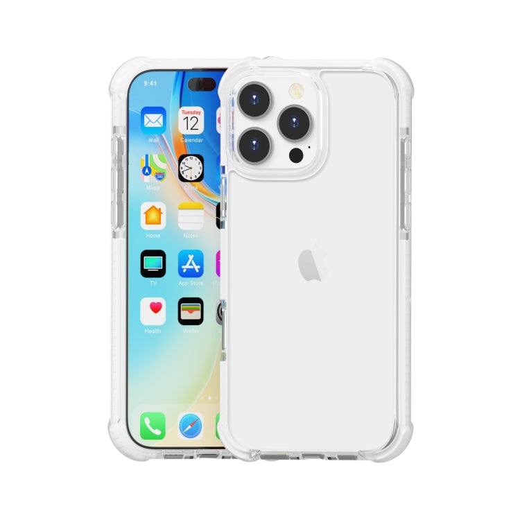 For iPhone 16 Pro Four-corner Shockproof TPU Hybrid Acrylic Phone Case(Transparent) by buy2fix
