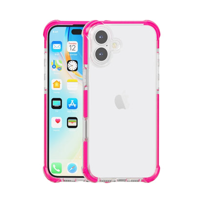 For iPhone 16 Plus Four-corner Shockproof TPU Hybrid Acrylic Phone Case(Pink) - iPhone 16 Plus Cases by buy2fix | Online Shopping UK | buy2fix