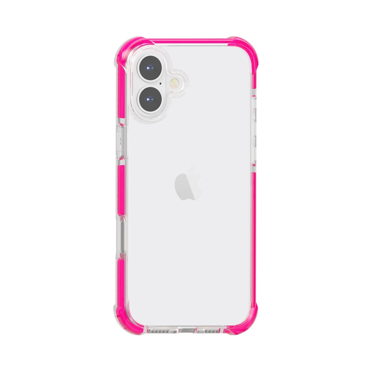 For iPhone 16 Plus Four-corner Shockproof TPU Hybrid Acrylic Phone Case(Pink) - iPhone 16 Plus Cases by buy2fix | Online Shopping UK | buy2fix