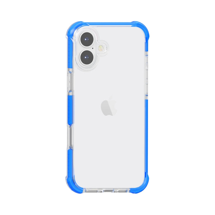 For iPhone 16 Plus Four-corner Shockproof TPU Hybrid Acrylic Phone Case(Blue) - iPhone 16 Plus Cases by buy2fix | Online Shopping UK | buy2fix