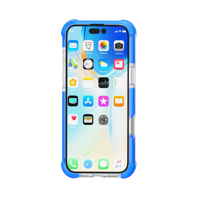 For iPhone 16 Plus Four-corner Shockproof TPU Hybrid Acrylic Phone Case(Blue) - iPhone 16 Plus Cases by buy2fix | Online Shopping UK | buy2fix