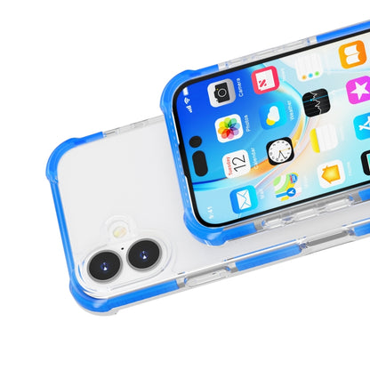 For iPhone 16 Plus Four-corner Shockproof TPU Hybrid Acrylic Phone Case(Blue) - iPhone 16 Plus Cases by buy2fix | Online Shopping UK | buy2fix