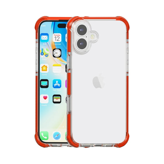 For iPhone 16 Plus Four-corner Shockproof TPU Hybrid Acrylic Phone Case(Red) - iPhone 16 Plus Cases by buy2fix | Online Shopping UK | buy2fix