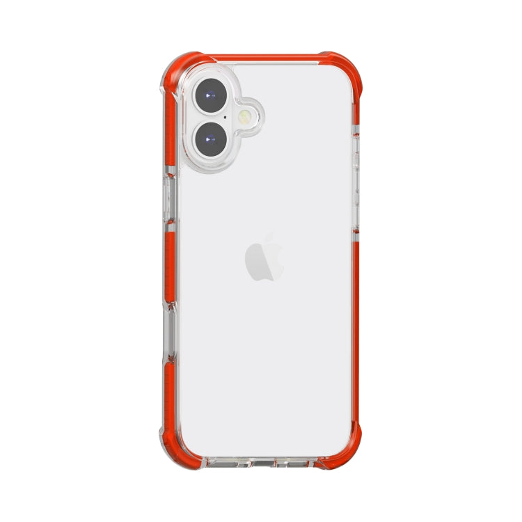 For iPhone 16 Plus Four-corner Shockproof TPU Hybrid Acrylic Phone Case(Red) - iPhone 16 Plus Cases by buy2fix | Online Shopping UK | buy2fix