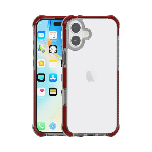 For iPhone 16 Plus Four-corner Shockproof TPU Hybrid Acrylic Phone Case(Brown) - iPhone 16 Plus Cases by buy2fix | Online Shopping UK | buy2fix