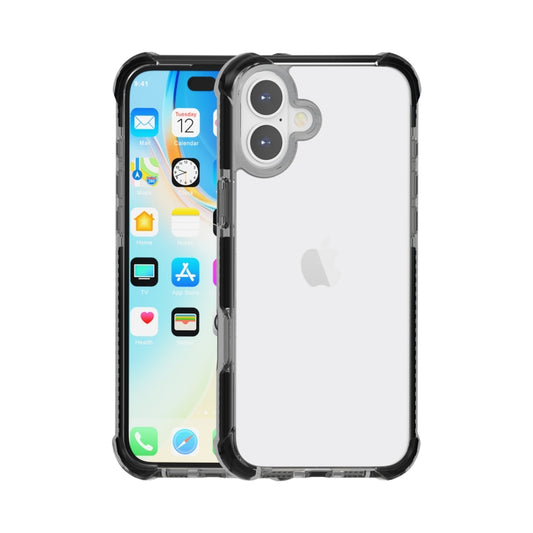 For iPhone 16 Plus Four-corner Shockproof TPU Hybrid Acrylic Phone Case(Black) - iPhone 16 Plus Cases by buy2fix | Online Shopping UK | buy2fix
