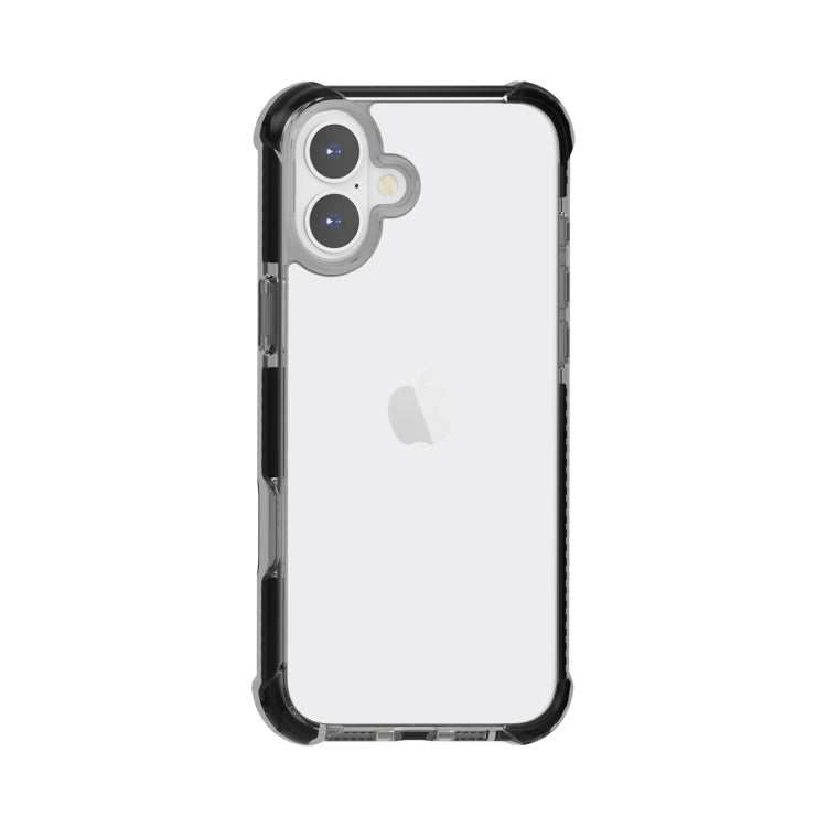 For iPhone 16 Plus Four-corner Shockproof TPU Hybrid Acrylic Phone Case(Black) - iPhone 16 Plus Cases by buy2fix | Online Shopping UK | buy2fix