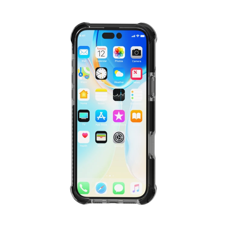 For iPhone 16 Plus Four-corner Shockproof TPU Hybrid Acrylic Phone Case(Black) - iPhone 16 Plus Cases by buy2fix | Online Shopping UK | buy2fix