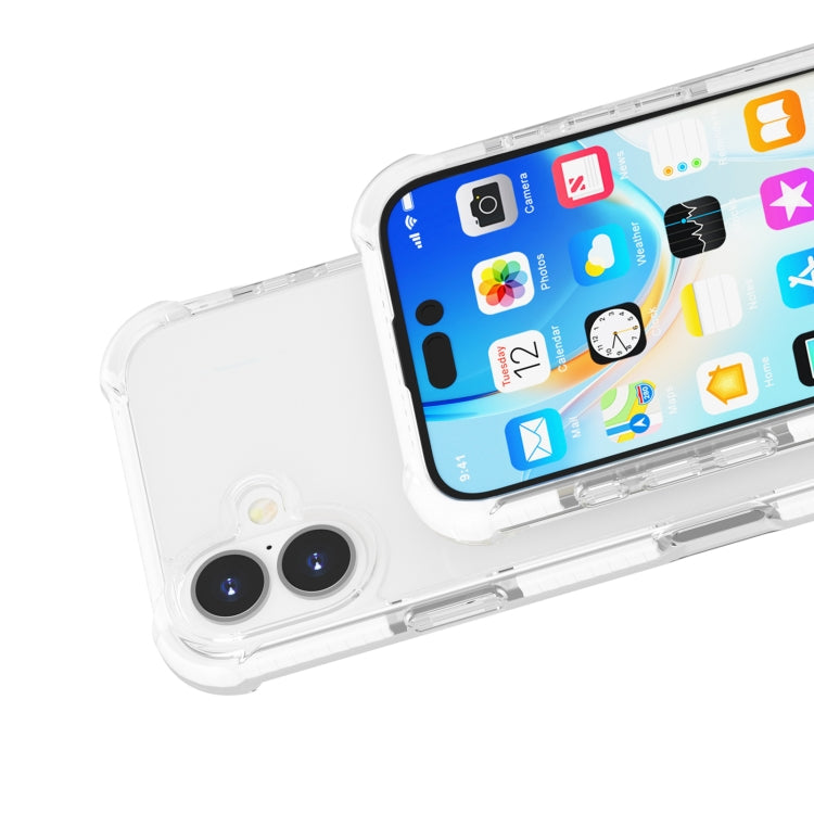 For iPhone 16 Plus Four-corner Shockproof TPU Hybrid Acrylic Phone Case(Transparent) - iPhone 16 Plus Cases by buy2fix | Online Shopping UK | buy2fix