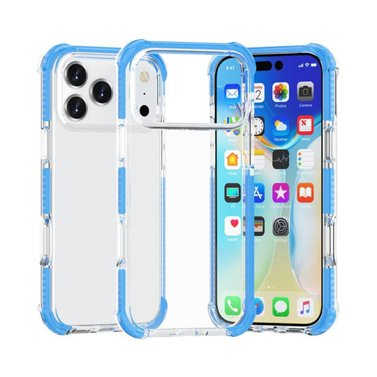 For iPhone 18 Pro Max / 17 Pro Max Four-corner Shockproof TPU Hybrid Acrylic Phone Case(Blue)