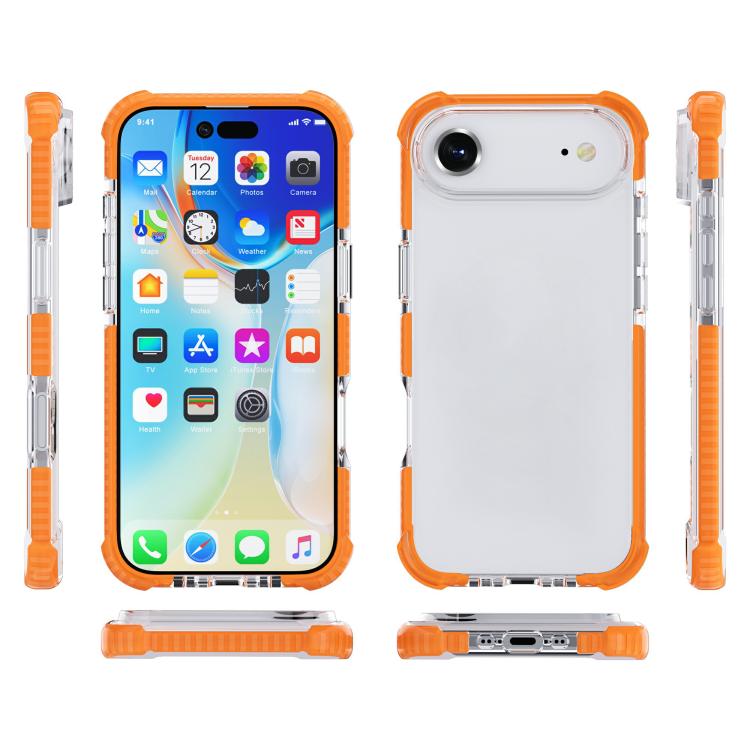 For iPhone Air Four-corner Shockproof TPU Hybrid Acrylic Phone Case(Orange) - iPhone Air Cases by buy2fix | Online Shopping UK | buy2fix