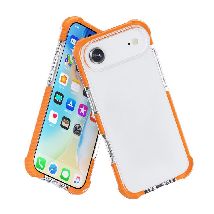 For iPhone Air Four-corner Shockproof TPU Hybrid Acrylic Phone Case(Orange) - iPhone Air Cases by buy2fix | Online Shopping UK | buy2fix